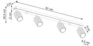 Brilagi - Spot LED CRESTO 4xGU10/10W/230V roșu
