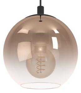 Eglo 901926 - Candelabru suspendat pe cablu ARISCANI 10xE27/60W/230V negru/bej/fumuriu