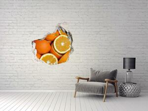 Autocolant de perete gaură 3D jumătăți ale unei portocale