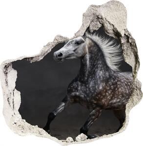 Autocolant gaură 3D cal arab Gray