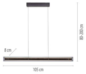 Schöner Wohnen LENA 11316-18 - Lustră LED reglabilă pe cablu, LED/32W/230V, negru