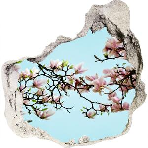 Fototapet 3D gaură în perete Flori magnolia