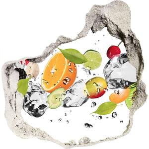 Autocolant un zid spart cu priveliște Fructele si apa