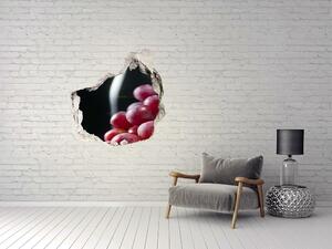 Fototapet 3D gaură în perete Struguri și vin