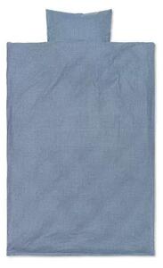 Check Bedding 140x200 Faded Blue/Choco - Ferm Living