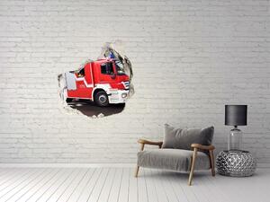 Autocolant un zid spart cu priveliște Mașină de pompieri
