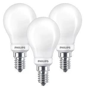 3-pack Bec LED Dimmable 4,5W Crown E14 - Philips