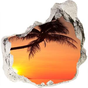 Autocolant gaură 3D Sunset Beach