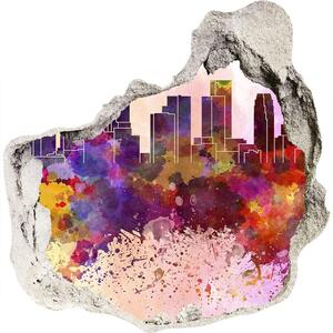 Autocolant de perete gaură 3D Culorile din Los Angeles