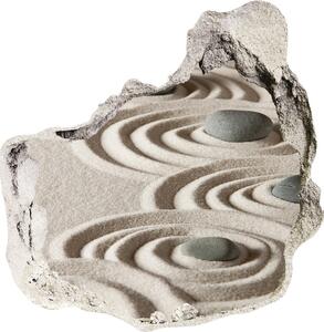 Autocolant gaură 3D nisip pietre Zen