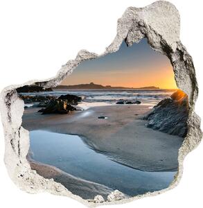 Autocolant gaură 3D Rocks pe plaja