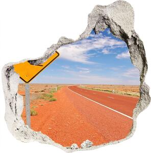 Autocolant un zid spart cu priveliște Drumul în Australia
