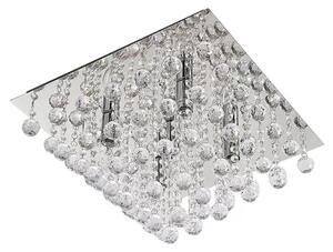 Annica Square Plafonieră Chrome/Clear - Lindby