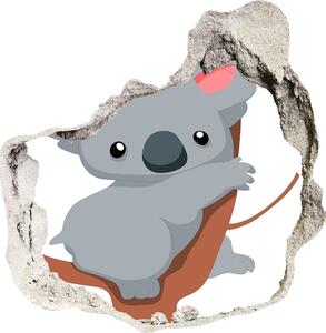 Fototapet un zid spart cu priveliște Koala într-un copac