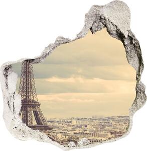 Fototapet 3D gaură în perete Turnul Eiffel din Paris