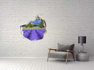 Autocolant 3D gaura cu priveliște câmp de lavandă