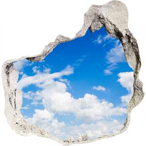 Fototapet un zid spart cu priveliște Nori pe cer