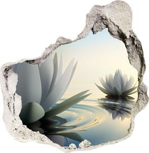 Autocolant de perete gaură 3D floare de lotus