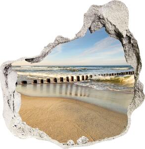 Autocolant 3D gaura cu priveliște Plaja de la Marea Baltică