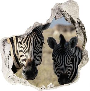Autocolant autoadeziv gaură două zebre