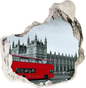 Fototapet 3D gaură în perete Londra autobuz