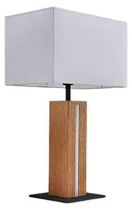 Garry Square Veioză White/Wood - Lindby