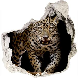 Autocolant de perete gaură 3D Jaguar