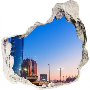 Autocolant de perete gaură 3D Străzile din Abu Dhabi