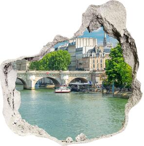 Autocolant 3D gaura cu priveliște Seine din Paris