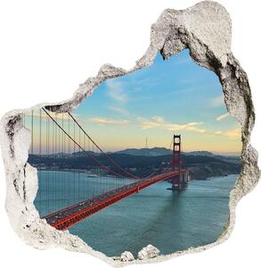 Fototapet 3D gaură în perete Podul din San Francisco