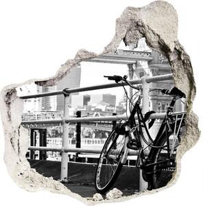 Autocolant un zid spart cu priveliște Biciclete de la Londra