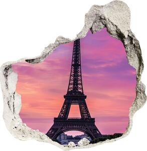 Autocolant de perete gaură 3D Turnul Eiffel din Paris