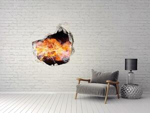 Autocolant de perete gaură 3D Foc versus apa