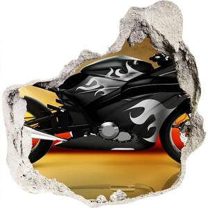 Autocolant 3D gaura cu priveliște Motocicletă
