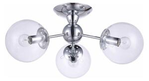 Candelabru Klausen Sedna 3 Argintiu, 3xE27, Design Clasic Metal si Sticla, Diametru 60 cm, Inaltime 20 cm, Iluminat Elegant pentru Living sau Dining