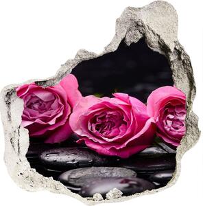 Autocolant autoadeziv gaură trandafiri roz