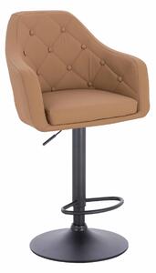 HR831W Scaun Caramel Piele Ecologica Premium Soft cu Bază Neagră