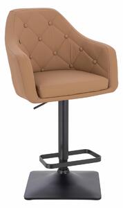 HR831KW Scaun Caramel Piele Ecologica Premium Soft cu Bază Neagră