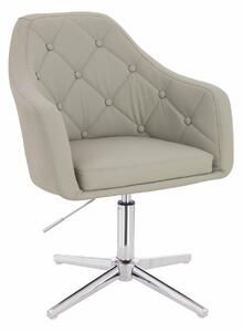 HR831CROSS Scaun Culoare in Piele Ecologica Premium Soft cu Bază Cromata