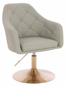 HR831N Scaun Culoare in Piele Ecologica Premium Soft cu Bază Aurie