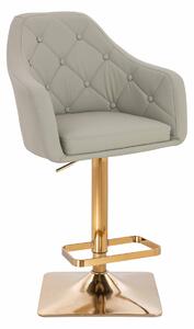 HR831KW Scaun Culoare in Piele Ecologica Premium Soft cu Bază Aurie