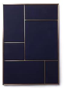 Nouveau Pin Large Brass/Navy Blue - Please Wait to be Seated
