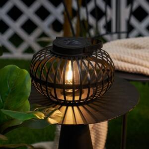 Pauleen Lampa de masă solară cu LED SUNSHINE BLISS, negru, 17 cm, IP44, Negru, Bamboo, Viața tânără