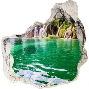 Autocolant 3D gaura cu priveliște Lacul Plitvice