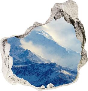 Autocolant de perete gaură 3D varf de munte