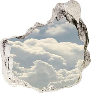 Autocolant un zid spart cu priveliște nori
