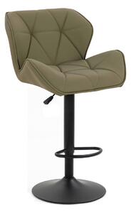 HR111W Scaun Khaki Piele Ecologica Premium Soft cu Bază Neagră