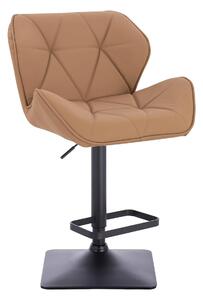 HR111KW Scaun Caramel Piele Ecologica Premium Soft cu Bază Neagră