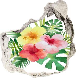 Autocolant gaură 3D flori Hawaii