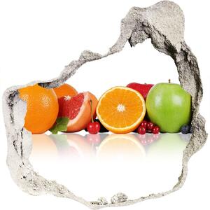 Fototapet un zid spart cu priveliște fructe colorate